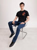 Classic Placement Printed T-Shirt   |  Black