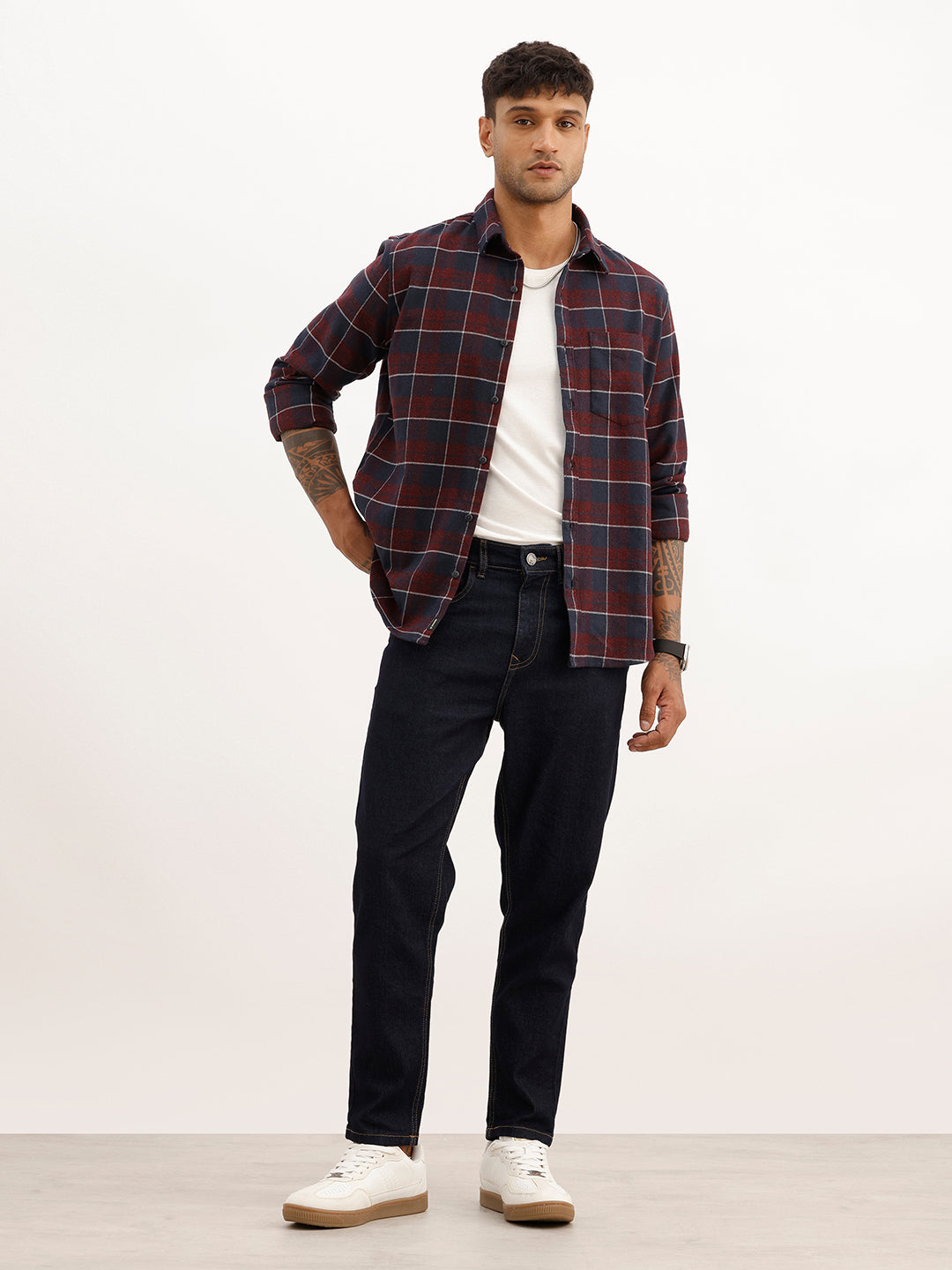 Solid Slim Ankle Fit Denim Jeans | Dark Blue