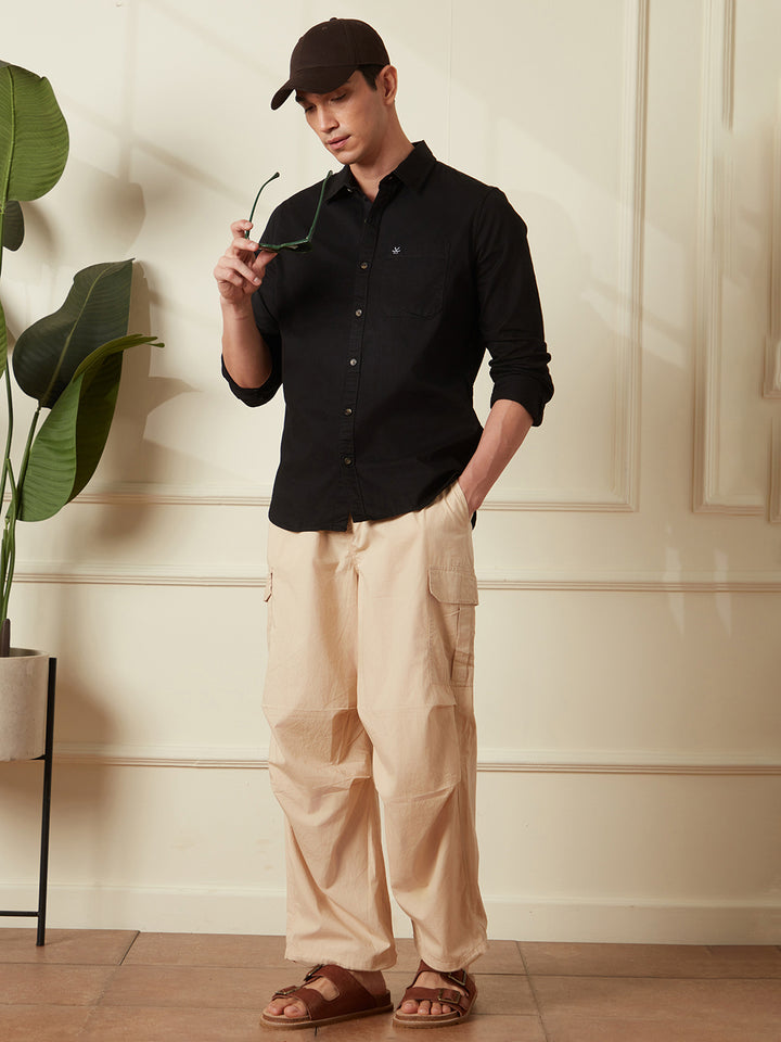 Classic Pure Cotton Shirt | Black