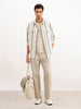 Oversized Textured Full Sleeve Shirt | Off White | WTSH0323M