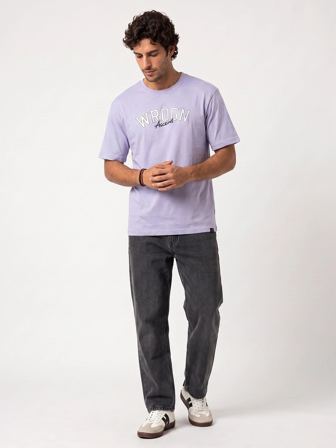 Classic Embroidered Patch Detail T-Shirt | Purple