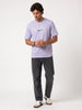 Classic Embroidered Patch Detail T-Shirt | Purple