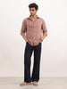 Solid Slim Fit Full Sleeve Shirt | Peach