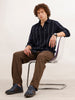Slim Fit Striped Full Sleeve Shirt | Dark Blue