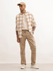 Solid Straight Fit Cargo Trouser | Khaki