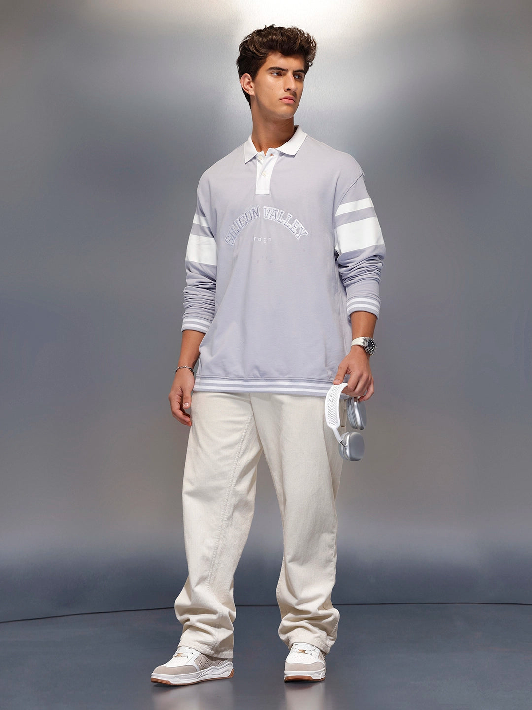 Classic Long Sleeve Polo T-Shirt | Purple