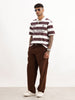 Comfort Fit Placement Printed Polo T-Shirt | Off White