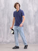 Graphic Aop Polo T-Shirt  | Navy Blue