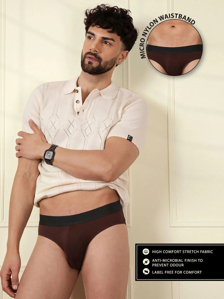 Soft Cotton Solid Pack of 2 Briefs