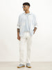 Solid Straight Fit Denim Jeans | White
