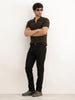 Solid Slim Fit Denim Jeans | Black