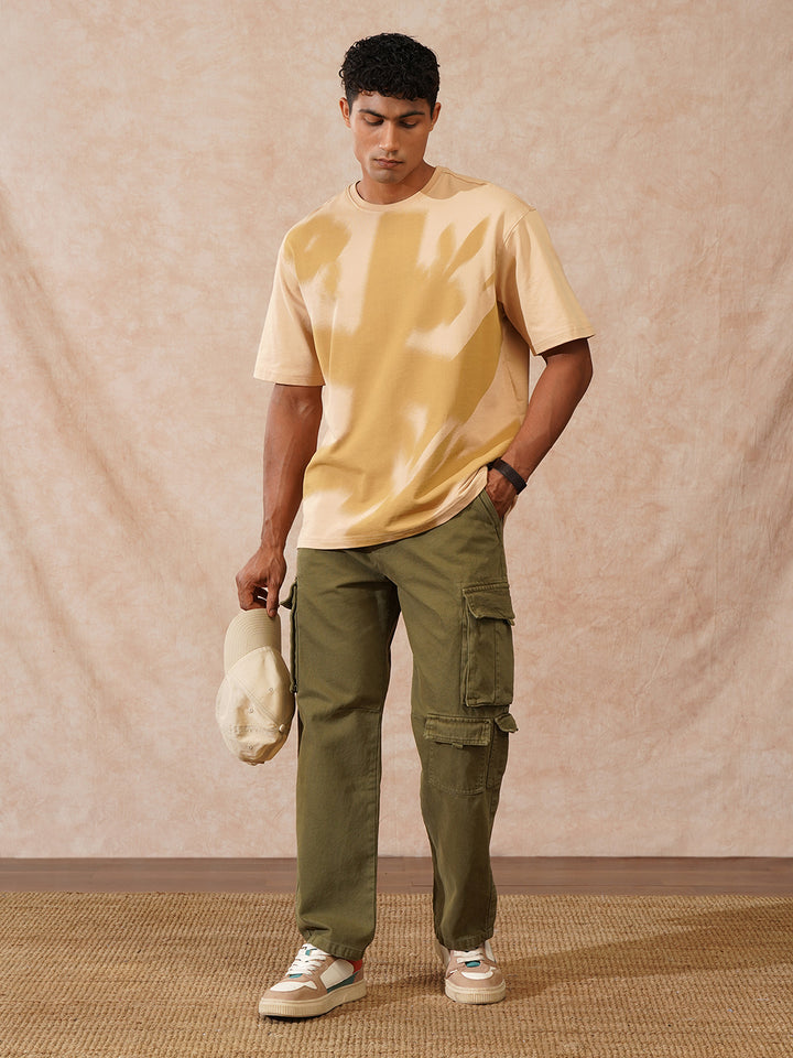 Stacked Loose Fit Cargo Trouser | Olive