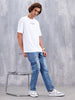 Casual Men Oversized Fit Tee With Graphic | White
