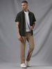 Easy-Stretch Waist Khaki Trousers