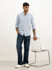 Solid Slim Fit Full Sleeve Shirt | Blue