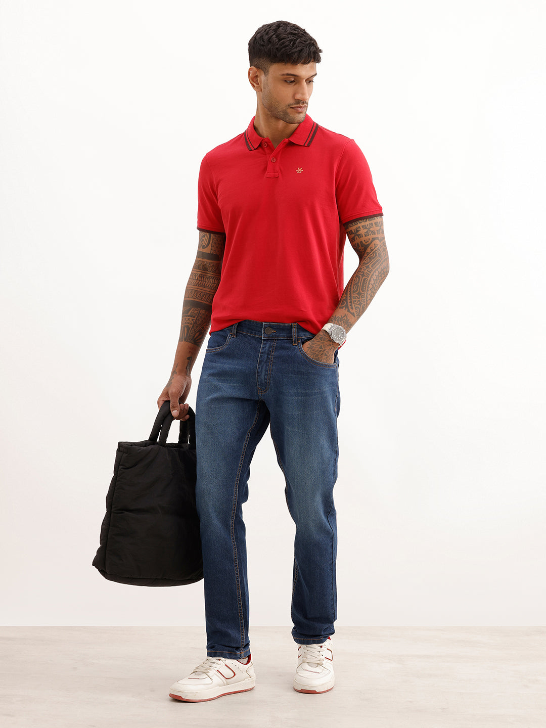 Faded Slim Fit Denim Jeans | Dark Blue