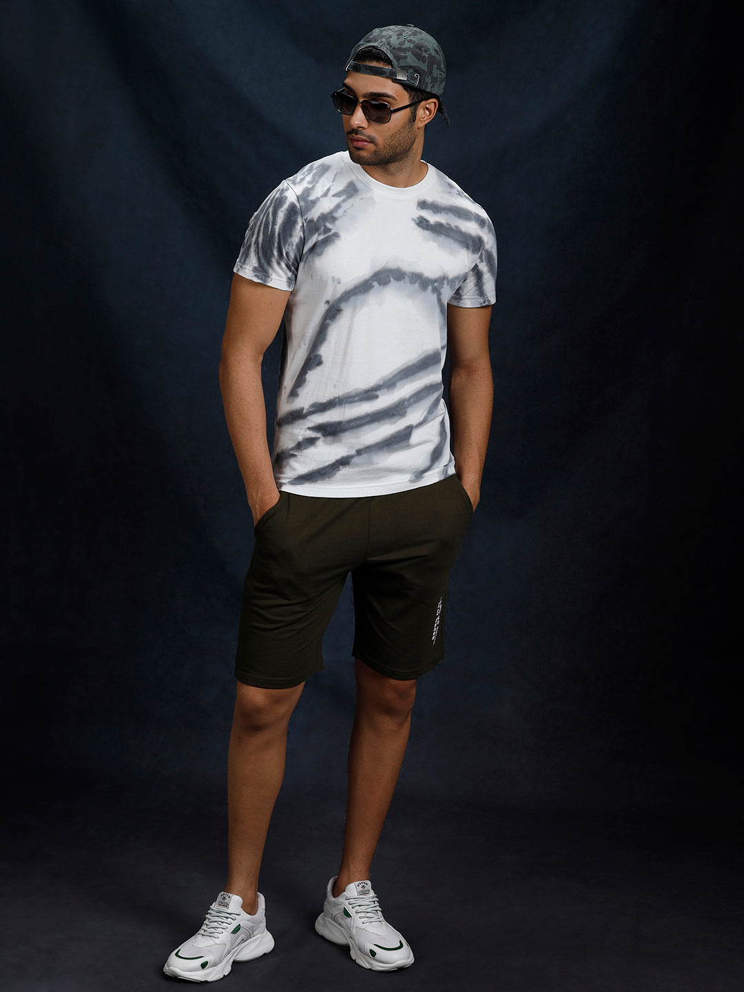 White Tie Dye Design T-Shirt