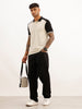 Classic Regular Fit Contrast Sleeve Polo T-Shirt | Beige