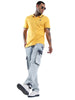 Yellow Pique Tipped Collar Polo