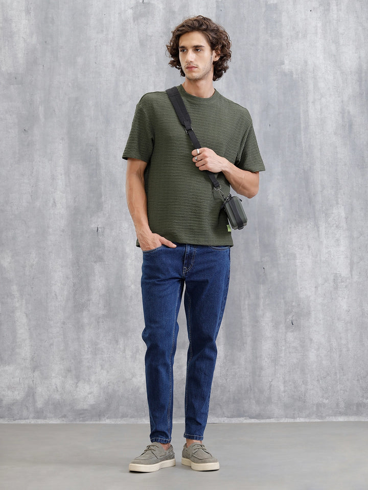 Mid Washed Skinny Crop Jeans | Med Stone