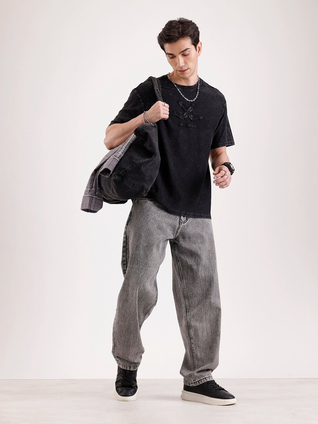 Classic Loose Fit Denim Jeans | Grey