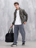 Men's Casual Zip-Up Jacket With Contrast Trim | Green