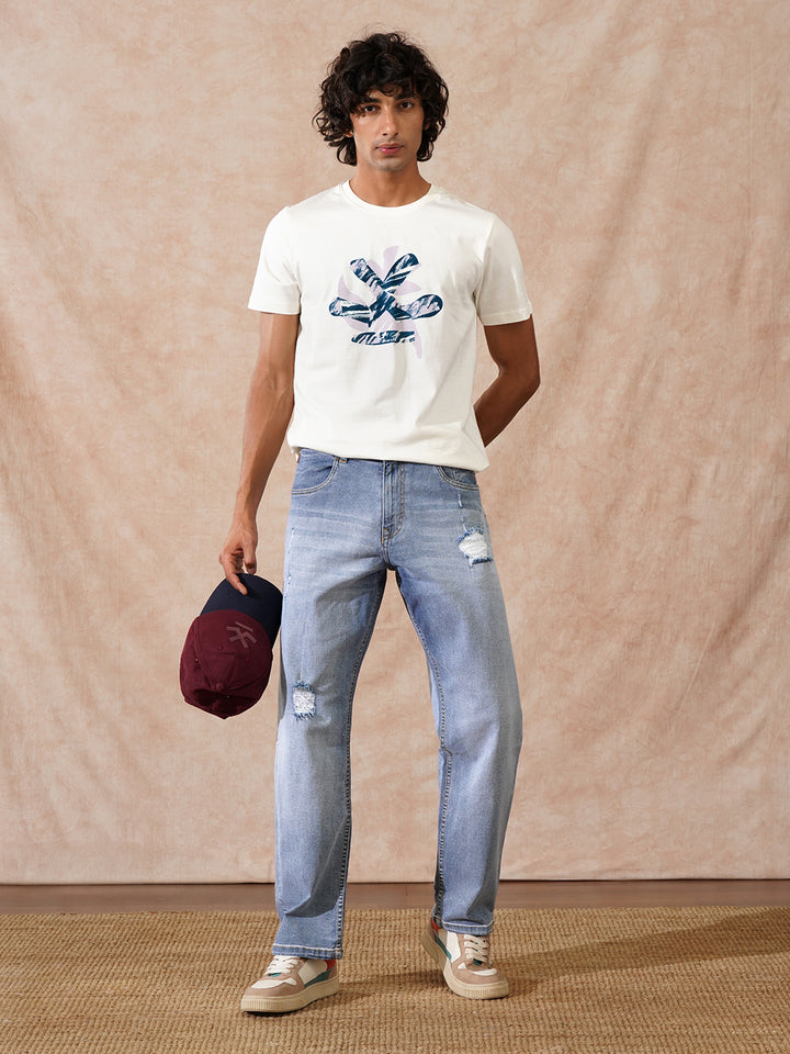 Vintage Distressed Anti Fit Jeans | Blue