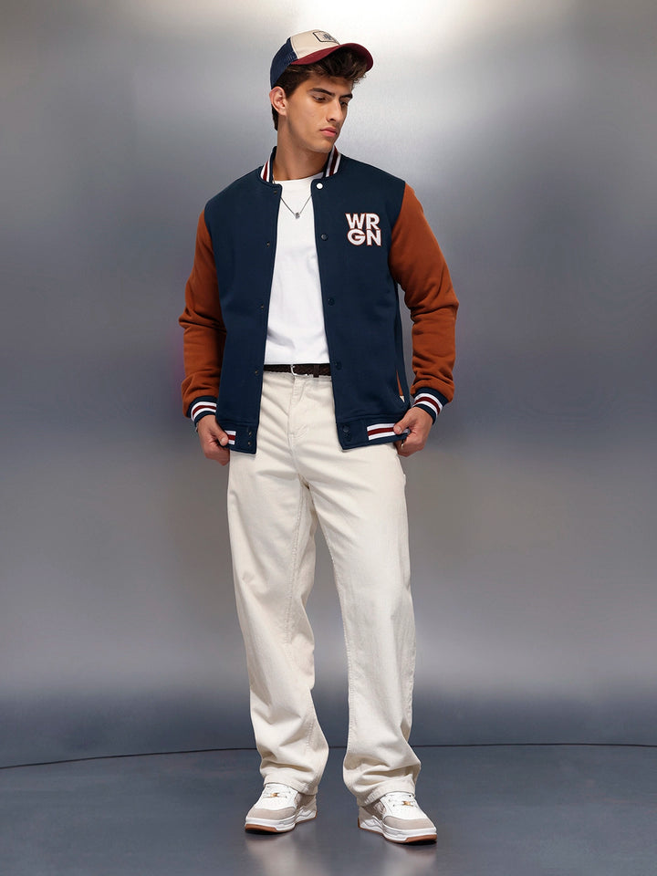 Classic Slim Fit Bomber Jacket   |  Navy Blue