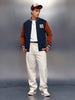 Classic Slim Fit Bomber Jacket   |  Navy Blue