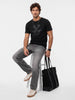 Slim Fit Placement Printed T-Shirt | Black