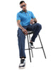 Tipped Collar Blue Polo T-Shirt