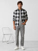 Regular Fit Checkered Full Sleeve Shirt | Olive