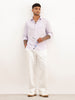 Striped Slim Fit Full Sleeve Shirt | Purple