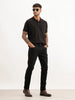 Solid Skinny Fit Denim Jeans | Black
