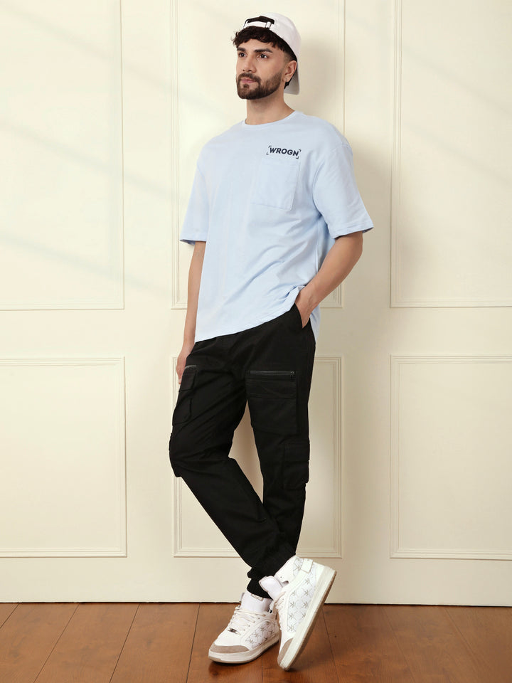 Solid Relaxed Fit Cargo Pant