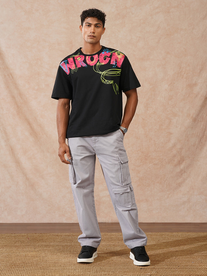 Stacked Loose Fit Cargo Trouser | Grey