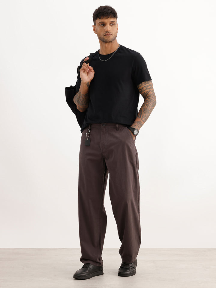 Solid Loose Fit Trouser | Grey
