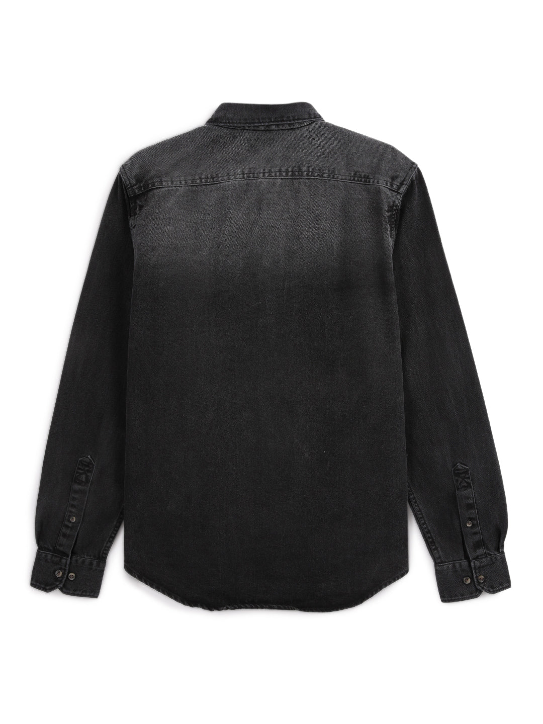 Black Twill Denim Shirt