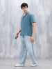 Wrogn Mens Casual Textured Comfort Fit Shirt | Green