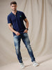 Slim Fit Blue Polo T-Shirt