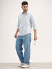 Solid Loose Fit Denim Jeans | Light Blue