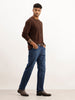 Faded Straight Fit Denim Jeans | Blue