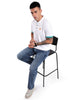 White Pique Basic Polo T-Shirt