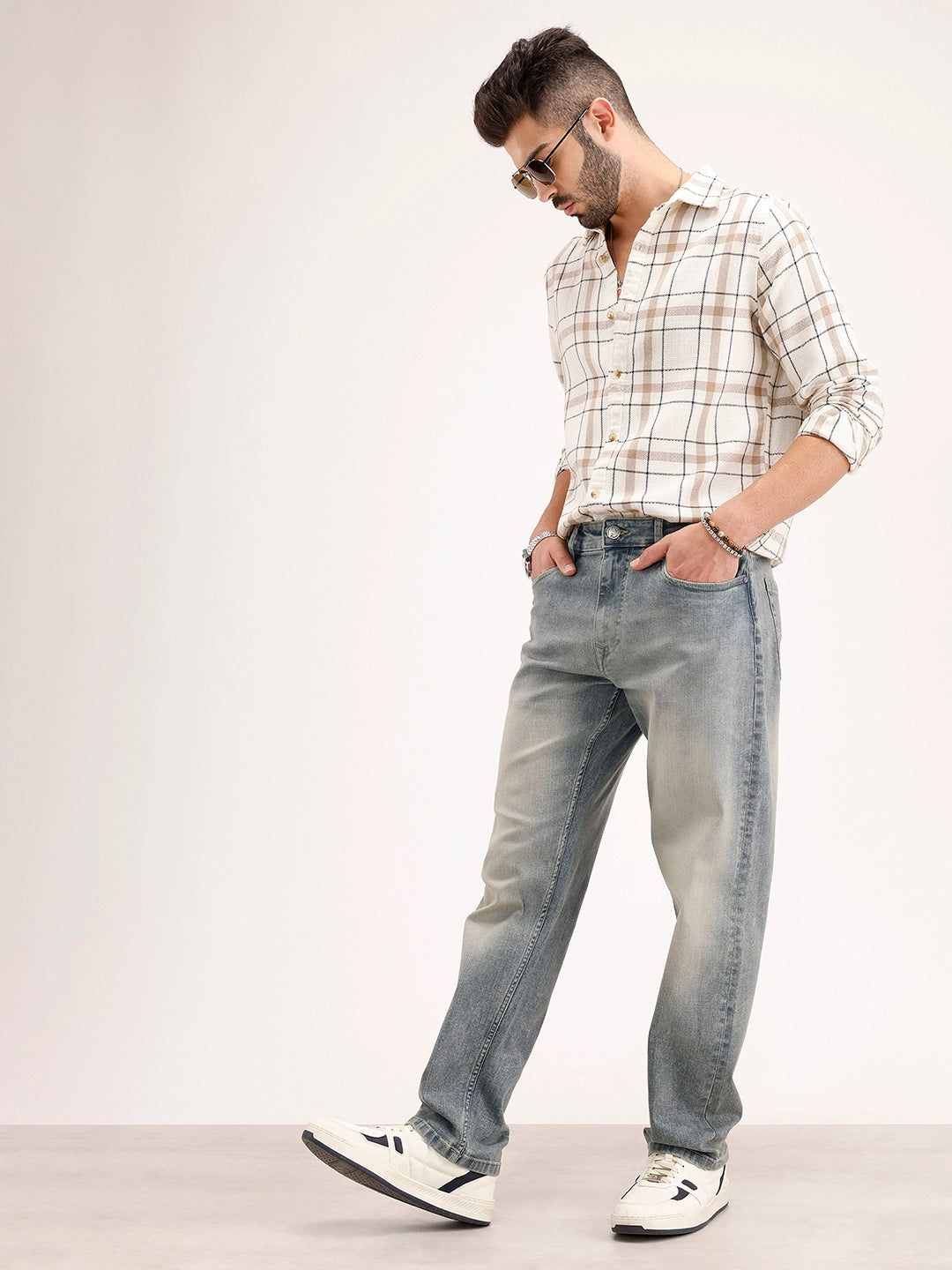 Anti Fit Faded Denim Jeans | Light Blue