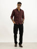 Slim Fit AOP Full Sleeve Shirt | Black