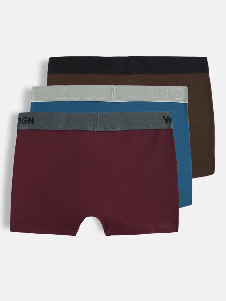 Soft Cotton Solid 3-Pack Trunks