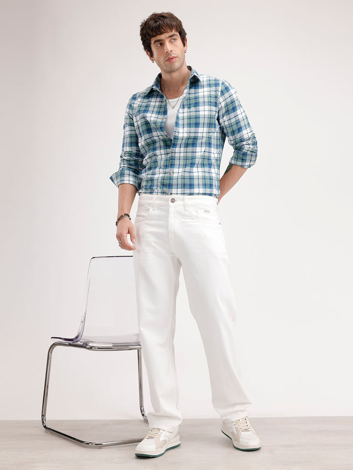 Solid Anti Fit Denim Jeans | White