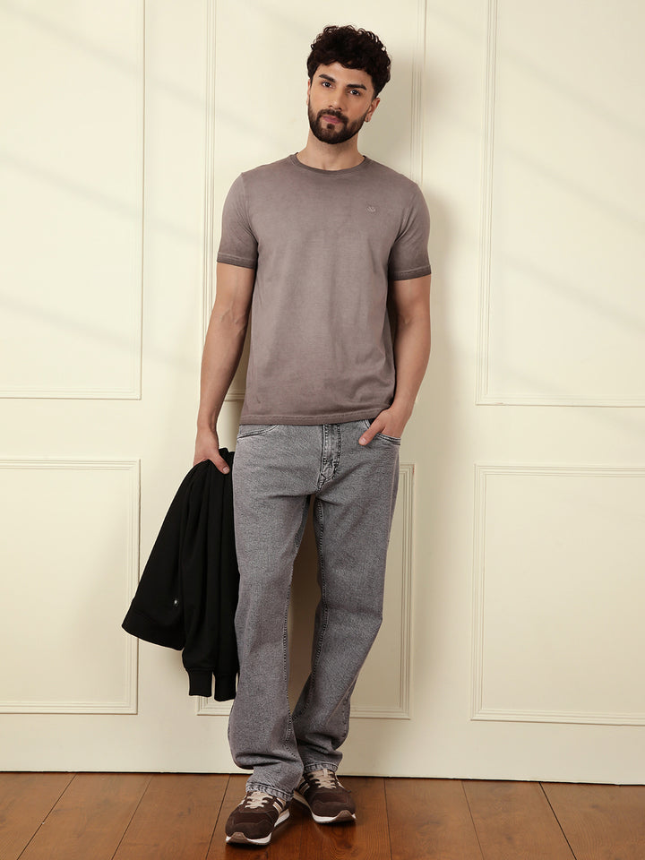 Washed Slim Fit T-Shirt | Brown
