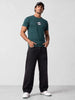 Slim Fit Placement Printed T-Shirt | Dark Green