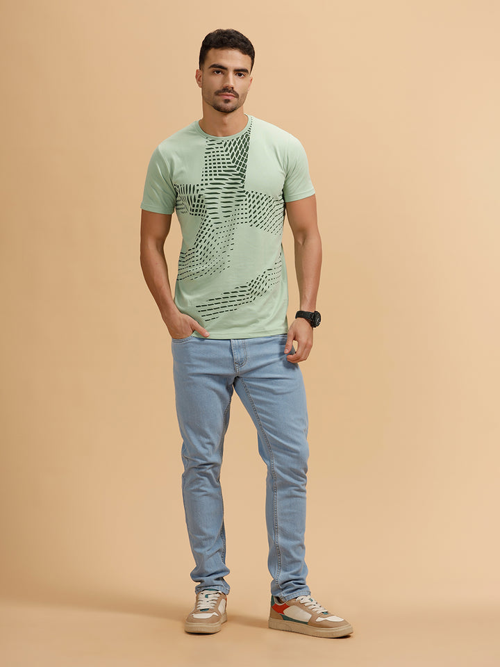 Solid Regular Fit T-Shirt | Light Green